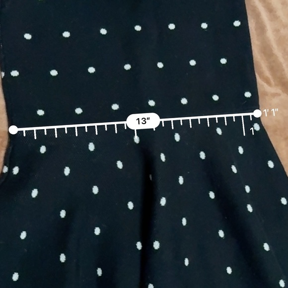 Petite Black By Celden 140 Black and White Polka Dot Knit Dress 7-9 years - Picture 5 of 8